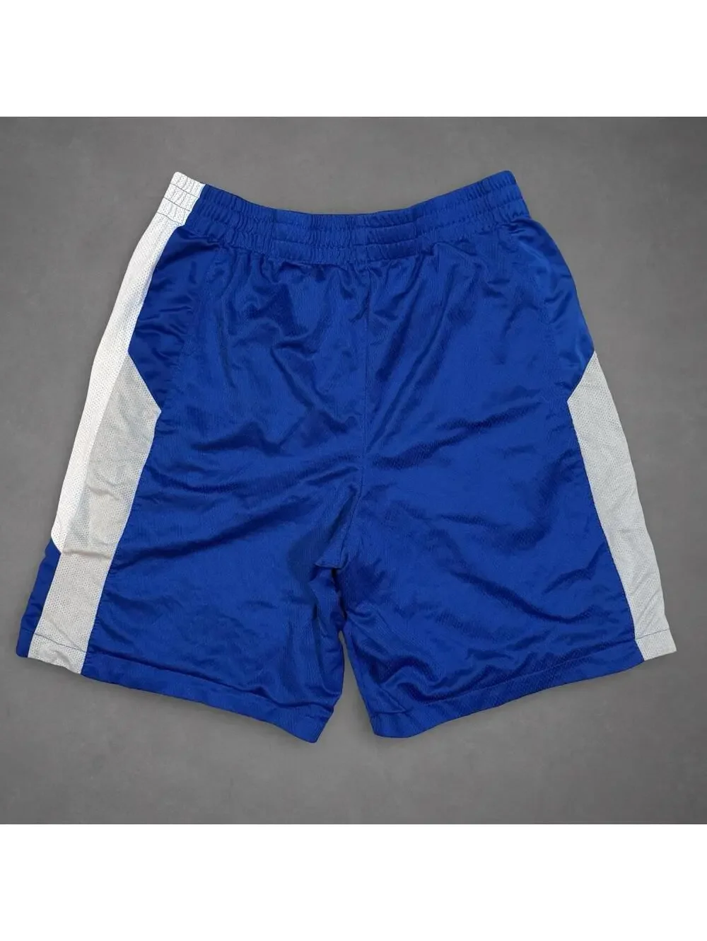 Royal Blue White Mesh Basketball Shorts Y2K Athletic Streetwear